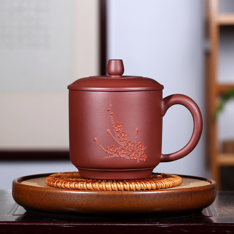 安居行(AJX) 宜兴原矿精品紫砂杯 家用高档办公茶杯