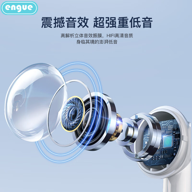 恩谷(ENGUE) 双MIC降噪 ENC降噪蓝牙耳机 EG-AP09高清大图