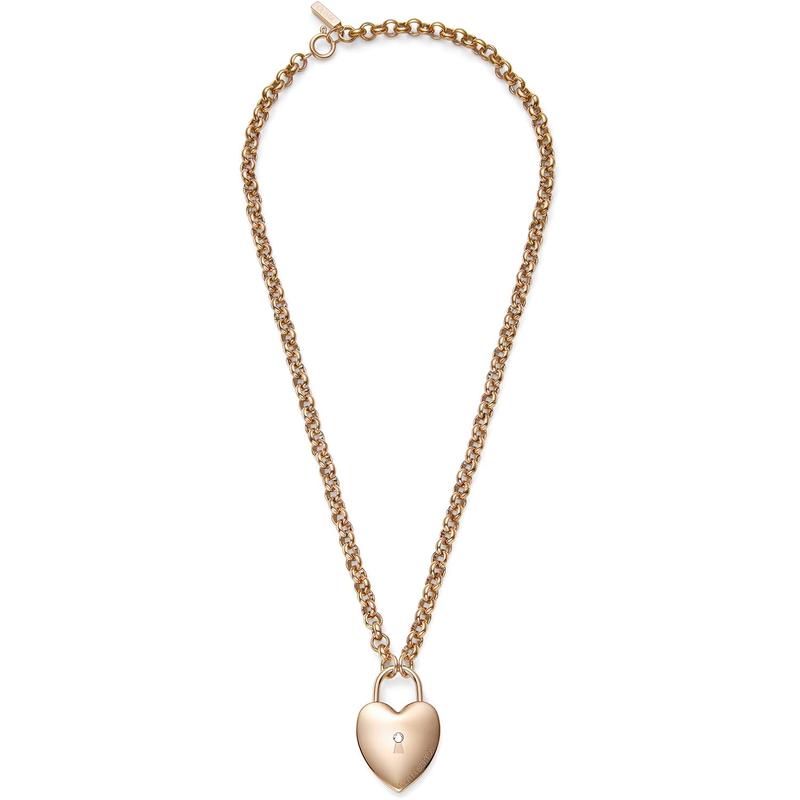 Emporio Armani现代维多利亚风格女式心形项链厚链设计优雅时尚珠宝 initial