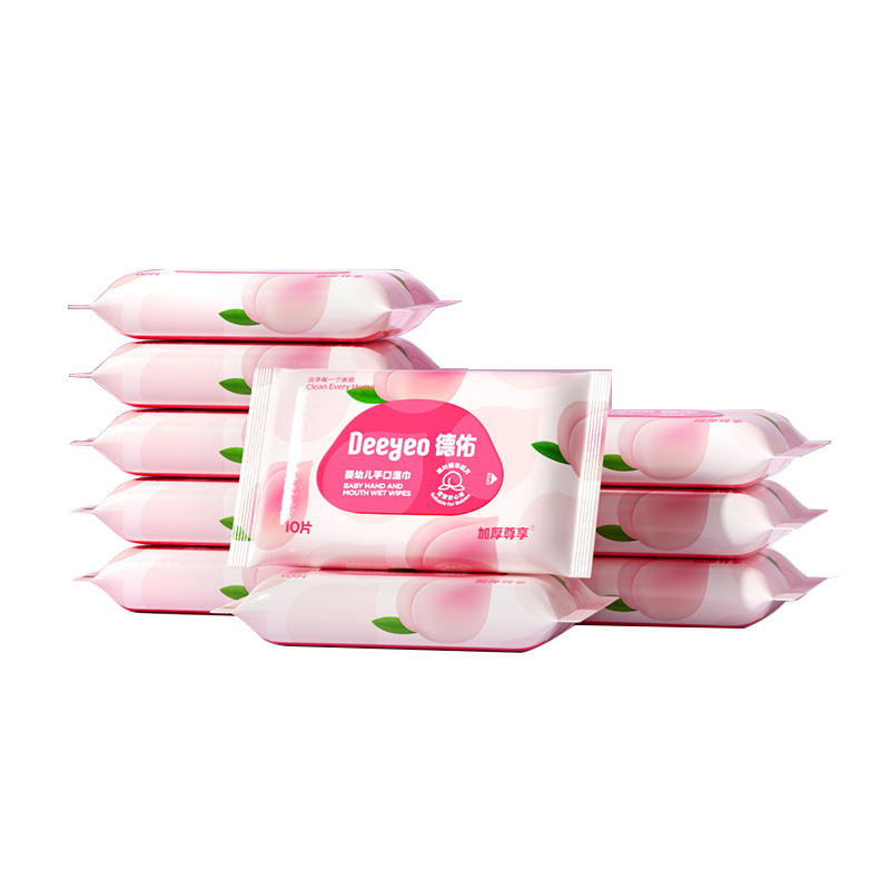 德佑 桃叶款小包湿巾10片*10包