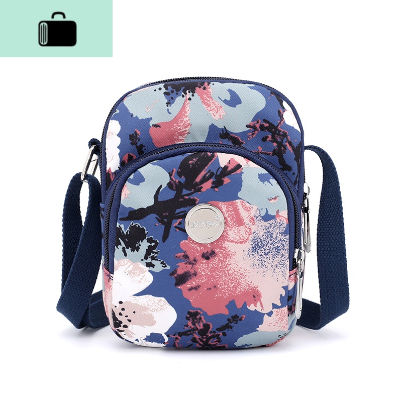 夏季新款小包单肩包女竖款零钱手机包帆布手提小包包迷你包斜挎包NEW LAKE女士钱包/卡包 油墨画