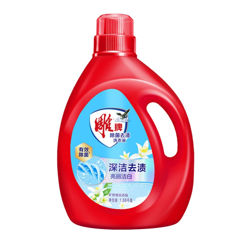 雕牌 1.88kg 雕牌除菌去渍洗衣液 除菌去渍洗衣液 橙花香 1.88kg 雕牌除菌去渍洗衣液