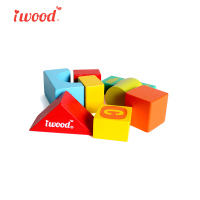 木玩世家iwood系列11013 木质34粒森林动物积木益智早教认知积木玩具