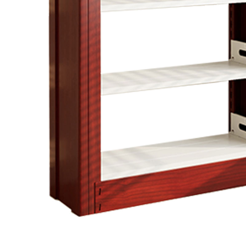 臻远ZY4072626 钢制书架红色资料架 单面6层一列一组 1000*300*2000mm高清大图