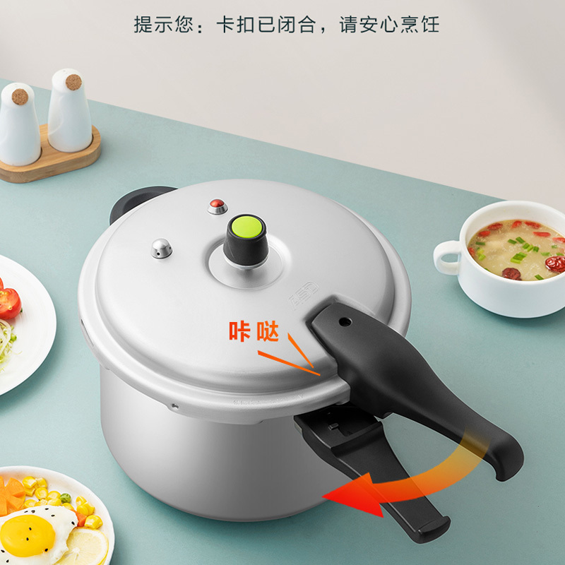 爱仕达(ASD) 20CM高压锅六保险铝制燃气压力锅明火专用压力锅安全防爆家用锅具YL20S2WG