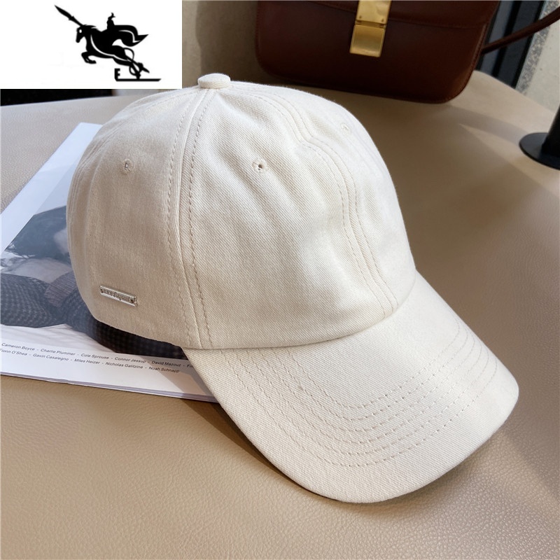 new lake米色鸭舌帽子女春夏季韩版百搭ins潮牌遮阳防晒金属标字母