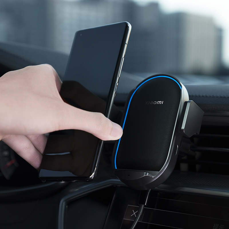小米无线车充pro车载支架标配点烟器适配器50w大功率闪充快速充电电动