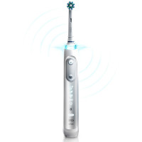 博朗OralB/欧乐B成人3D蓝牙智能充电式电动牙刷P9000标准版白色套装 可视化刷牙