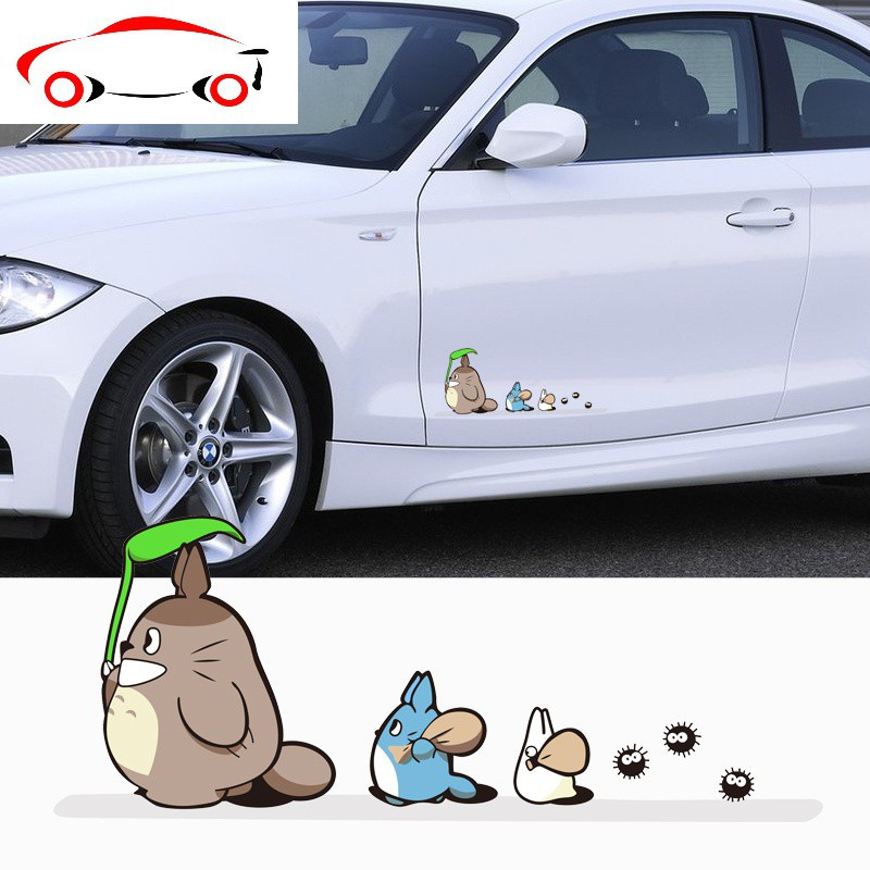 汽车个性动漫卡通龙猫车贴创意搞笑动物贴纸车身划痕贴车尾装饰贴