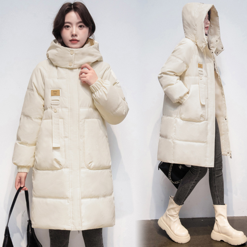 羽绒棉服女2024年冬装新款时尚百搭中长款显瘦韩版棉衣外套潮高清大图
