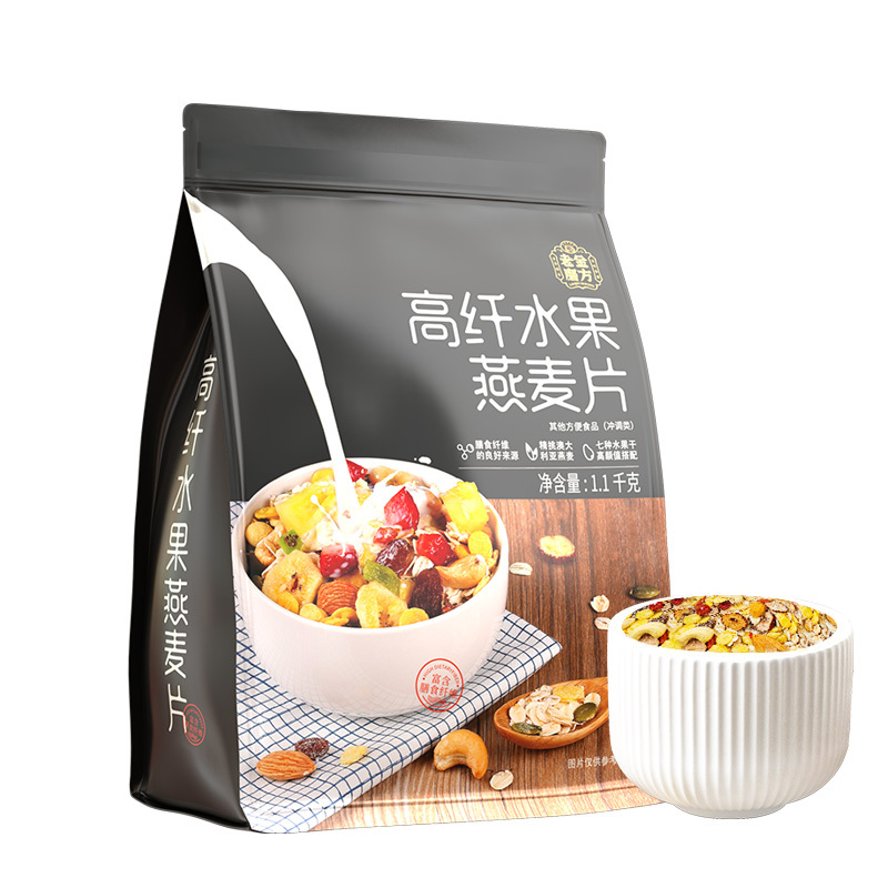 老金磨方 高纤水果燕麦片1100g 营养代餐即食