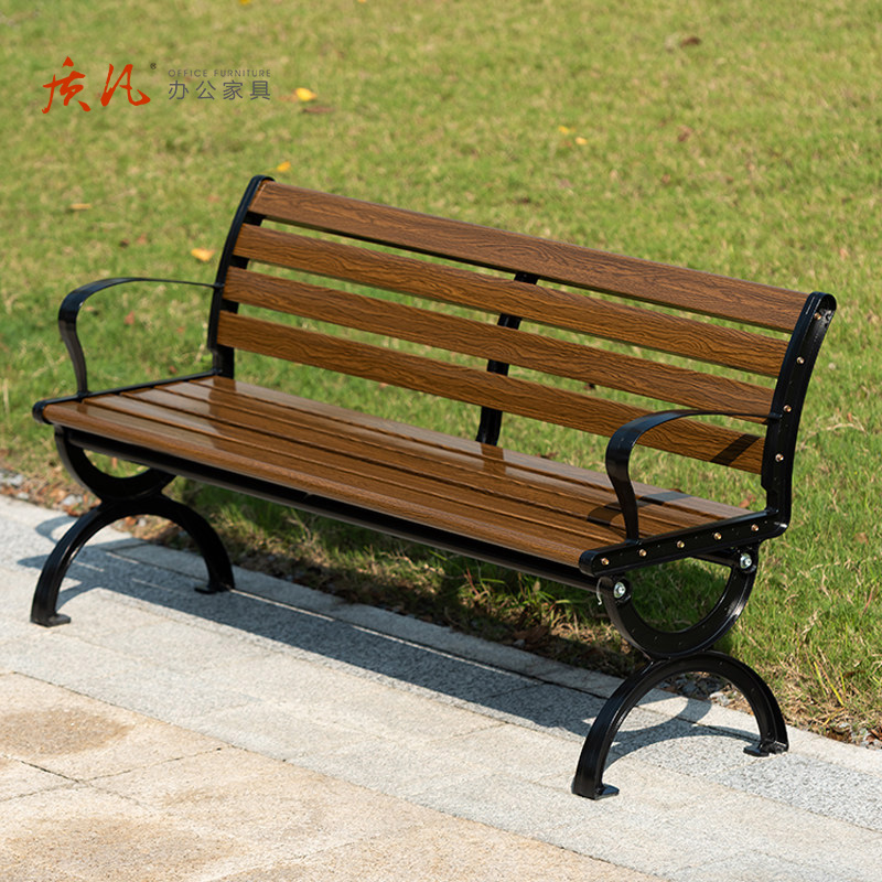 苏宁 质凡 公园椅户外长椅子铸铝椅脚+锌合金椅条180*60*77cm高清大图