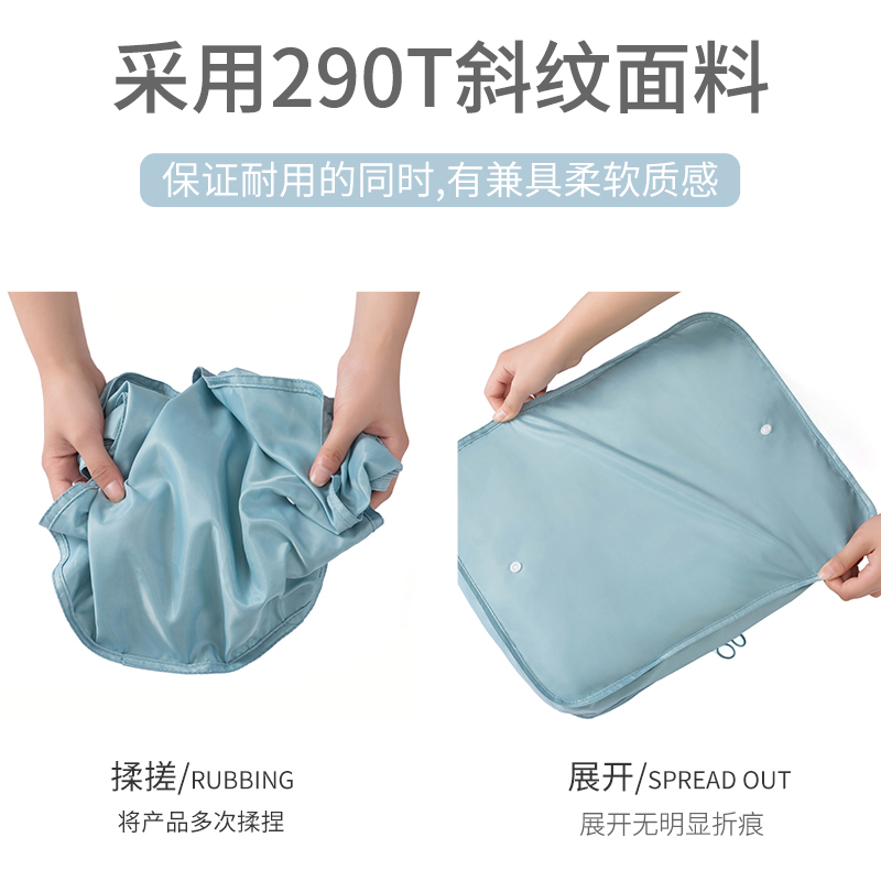 旅行收纳袋套装出差旅游便携衣服行李整理包内衣洗漱化妆品收纳包收纳袋 三维工匠收纳盒高清大图
