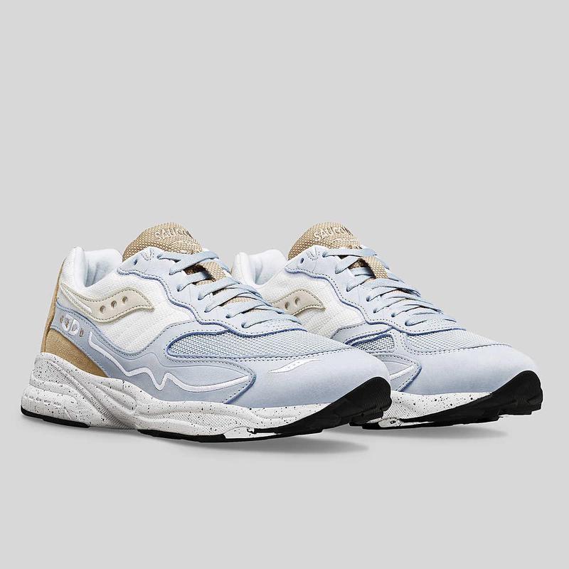 索康尼(SAUCONY)女款休闲鞋3D网格飓风复古高档皮革拼接舒适潮流