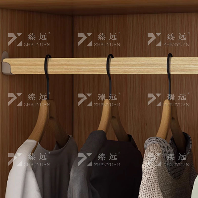 臻远ZY4022361简约木质衣柜加高顶柜衣服收纳柜 三门双抽