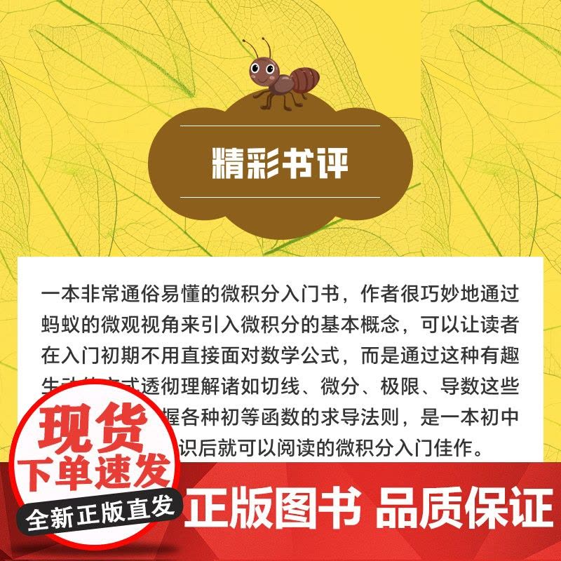 蚂蚁微积分:超简单超有趣的微积分入门图片