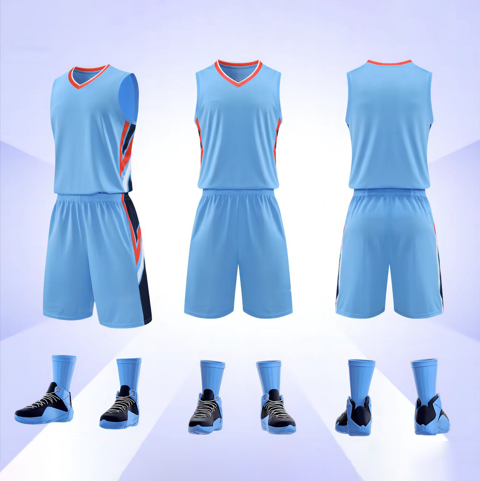 稳帆甄选 休闲篮球服 T6263/套高清大图