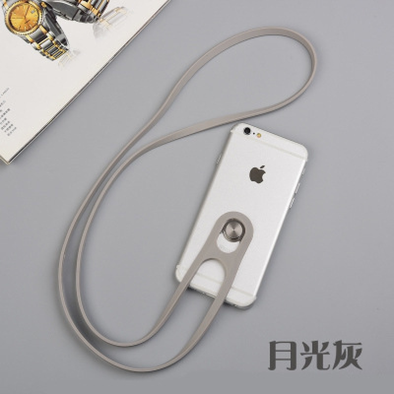 火豹香港手机挂绳挂脖华为苹果通用男女个性创意吊绳防丢硅胶链 桔色(一绳2扣)Tmate-001手机挂饰