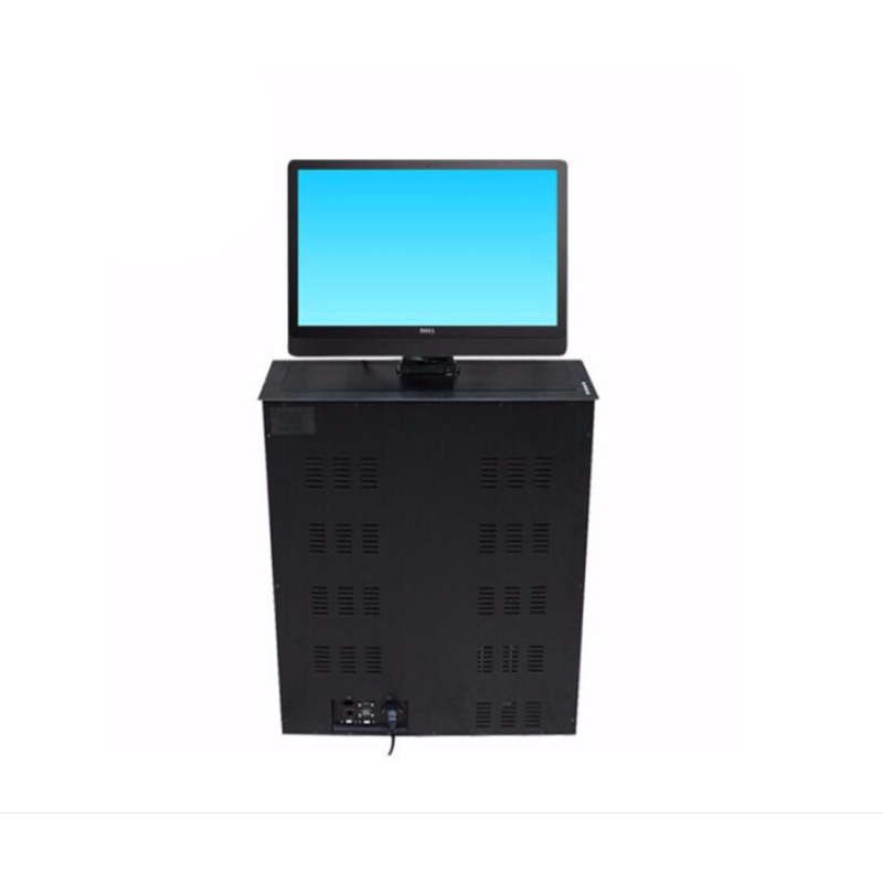 红太阳无纸化办公升降器 会议桌面智能遥控升降翻转器 防夹手液晶显示屏升降器 黑色 24英寸