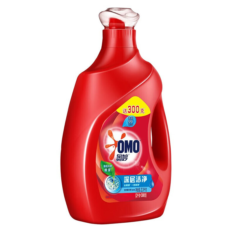 奥妙omo洗衣液深层洁净洗衣液2kg300g薰衣草香去污渍天然酵素