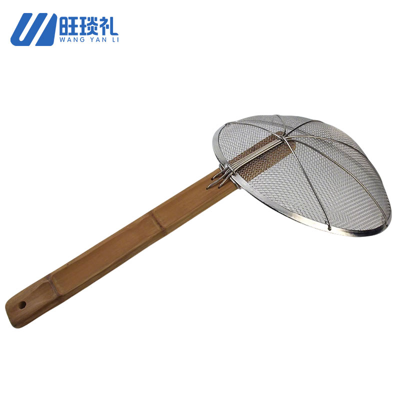 旺琰礼 加厚铁丝竹把笊篱 23cm/个高清大图