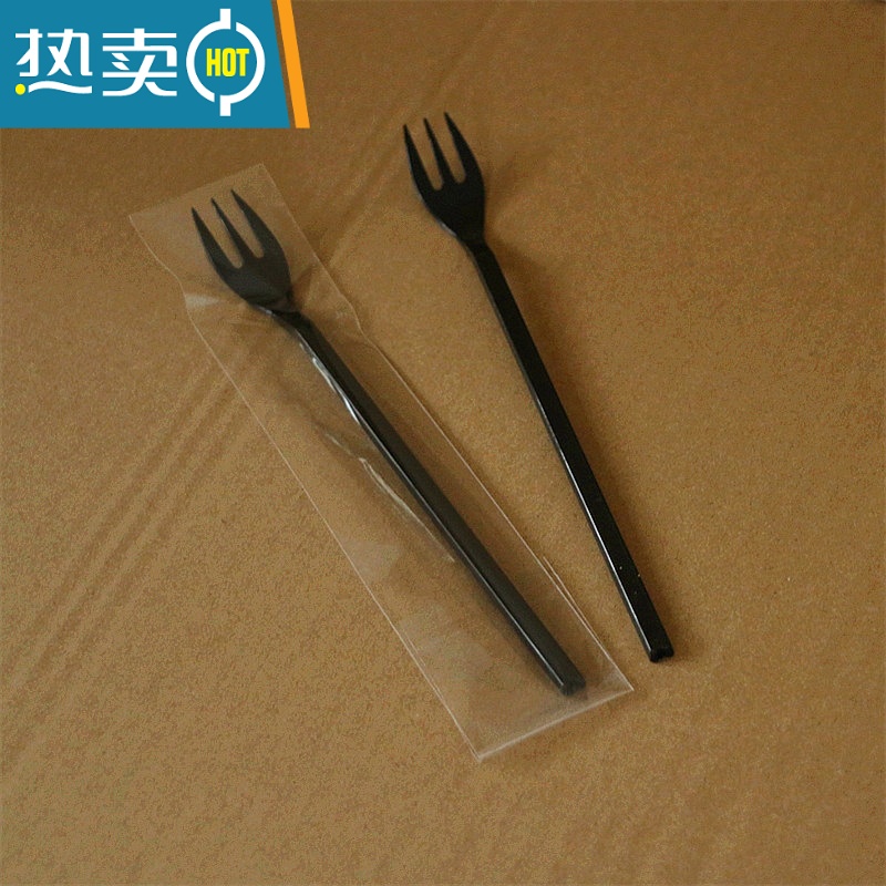 敬平奶茶店水果叉长柄水果茶用叉子单独包装鲜果塑料水果签 独立14cm粉红叉300支高清大图