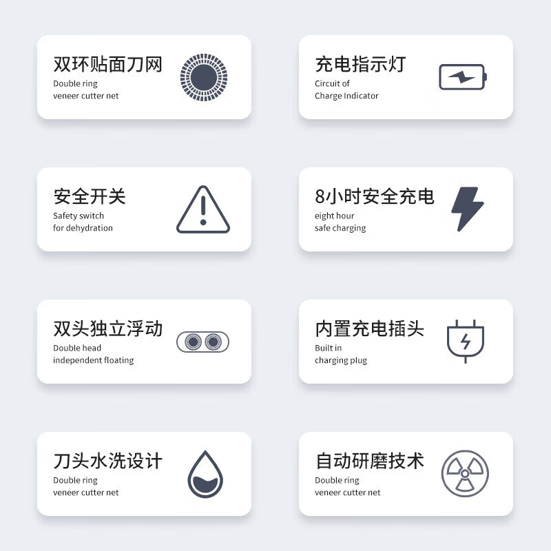 飞科(FLYCO)电动剃须刀 双刀头 浮动刮胡刀 刀头水洗 便携式胡须刀生日礼物 送男友送老公送爸爸 FS829高清大图