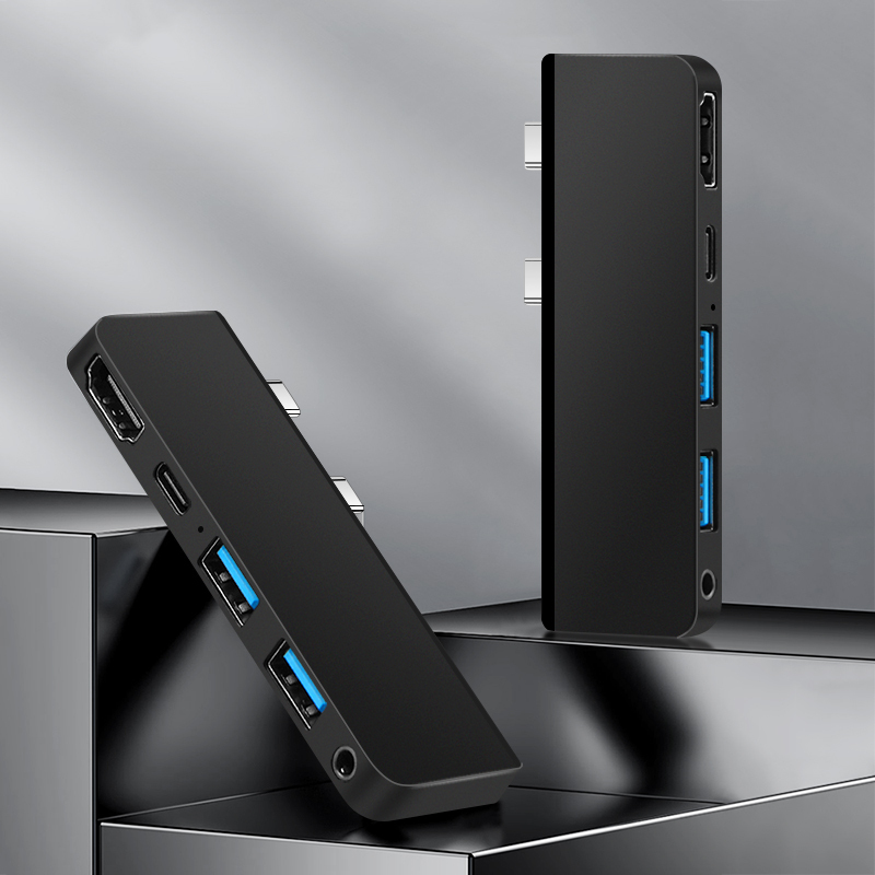 久宇 微软Surface ProX扩展坞USB-C转换器连接4K高清hdmi键盘鼠标U盘电脑USB转接头充电3.5音频