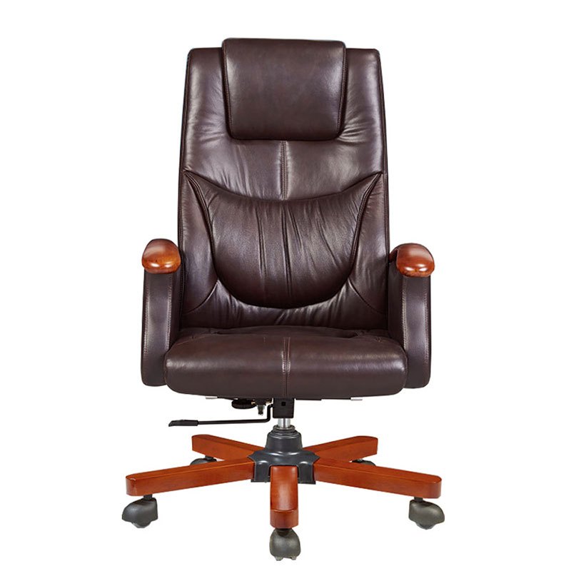 进口牛皮老板椅可躺真皮椅办公椅大班椅经理办公转椅a2630视频