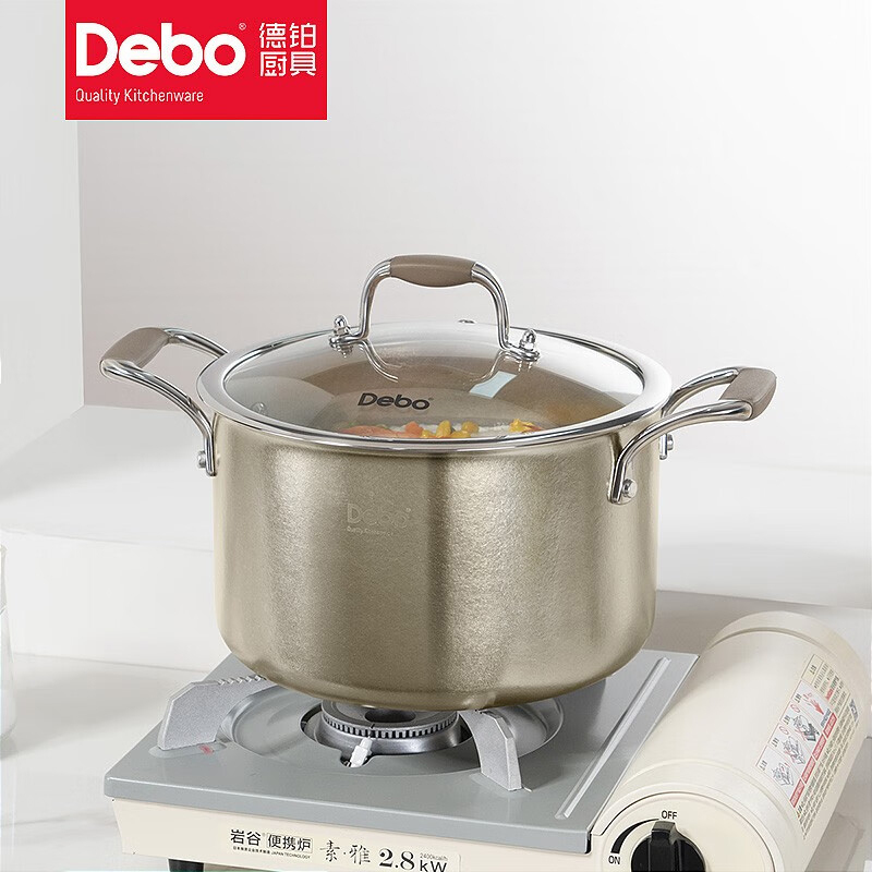 德铂汤锅罗麦斯22cm防烫抑菌抗锈汤锅DEP-883