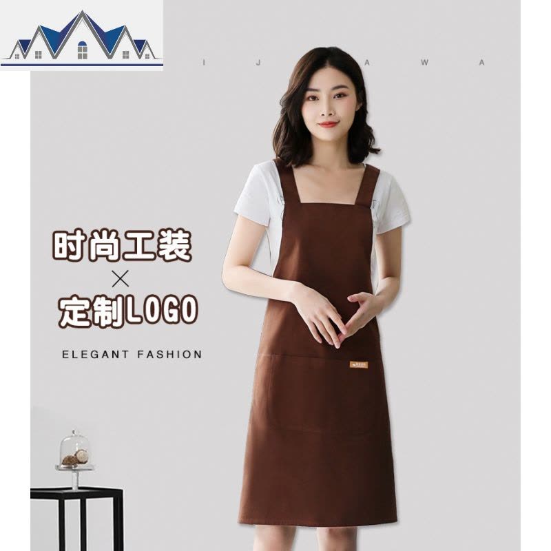 围裙厨房防水防油可爱工作服韩版时尚家用围腰男女定制印LOGO 三维工匠图片