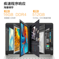 惠普(HP)星系列星青春版14s-dr2002TU笔记本电脑14英寸十一代学生电脑网课办公轻薄本(i5-1135G7 核显 16G 512G AI语音)月光银