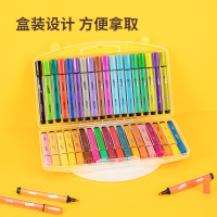 得力(deli)70659易可洗水彩笔水彩笔36色粗三角杆 绘画勾线涂色颜色美术绘画笔 美术用品画材学生文具 文具礼盒