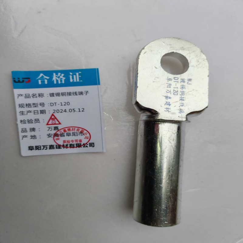 WJ 镀锡铜接线端子DT-120个高清大图