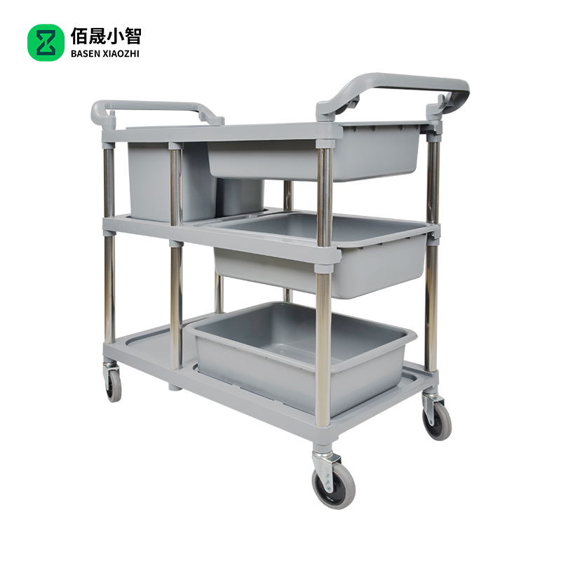 佰晟小智 手推车 SFL037B 塑料五斗收集车高清大图