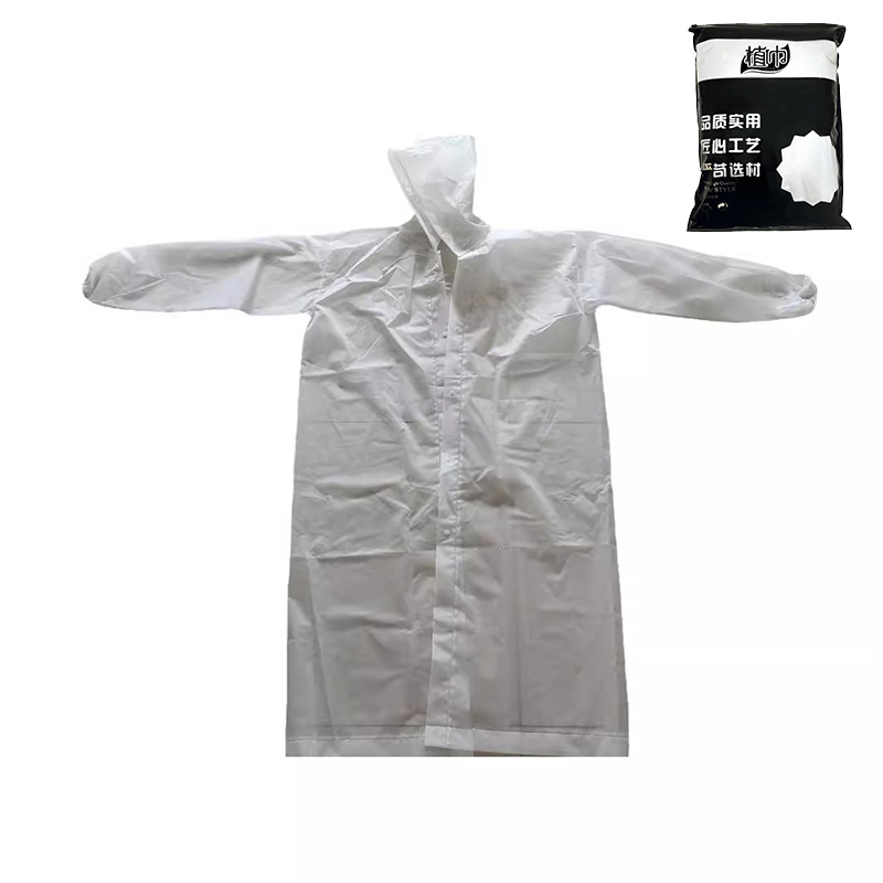植巾 YY220 加厚款EVA 长款均码 雨衣(计价单位:件)白色高清大图