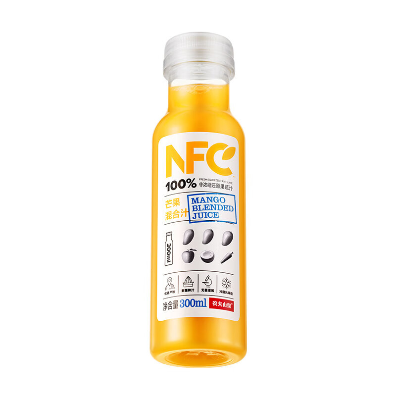 农夫山泉100%NFC芒果混合汁300ml*24瓶