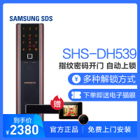 三星指纹锁密码锁2019新款DH539 家用防盗门智能电子锁 红古铜