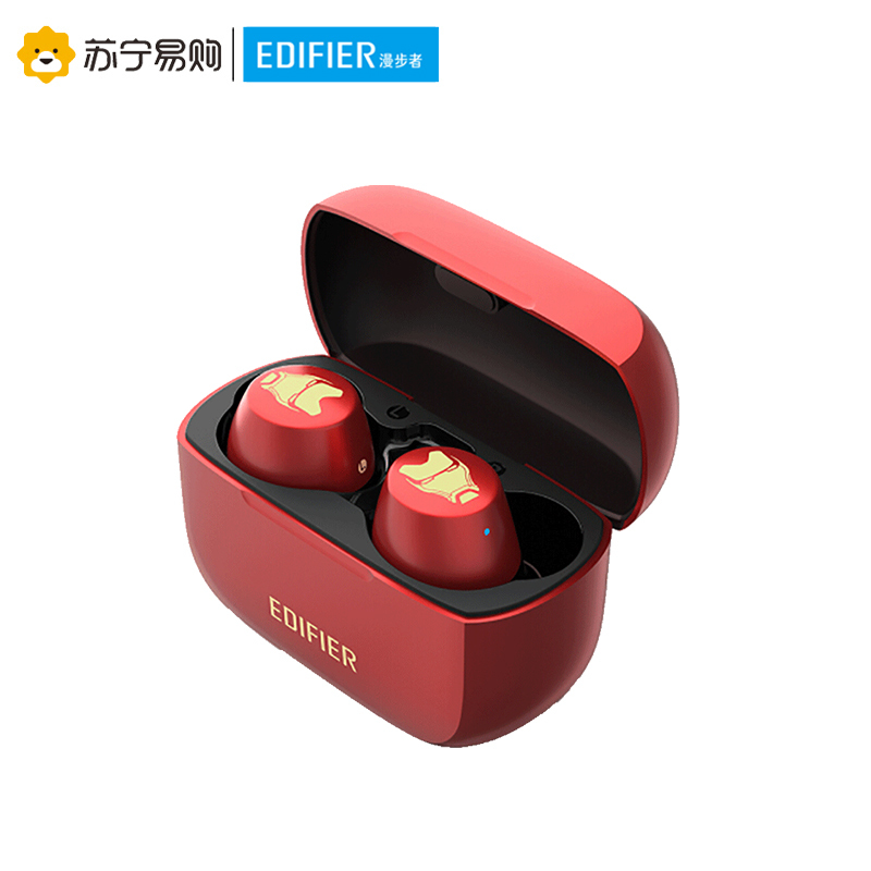 EDIFIER/漫步者 W3漫威版无线蓝牙耳机真无线迷你运动防水通用 钢铁侠版红色 抖音