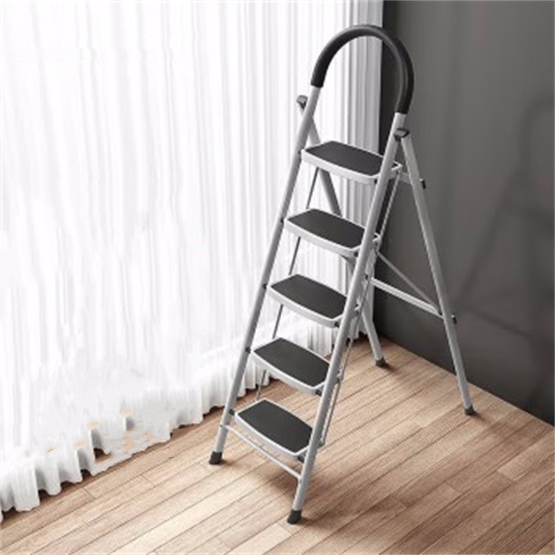 环杰梯子hj1279家用折叠五步梯视频