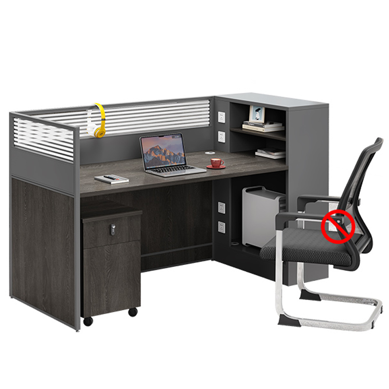 芙瑞塔屏风工位 单人位+柜张高清大图