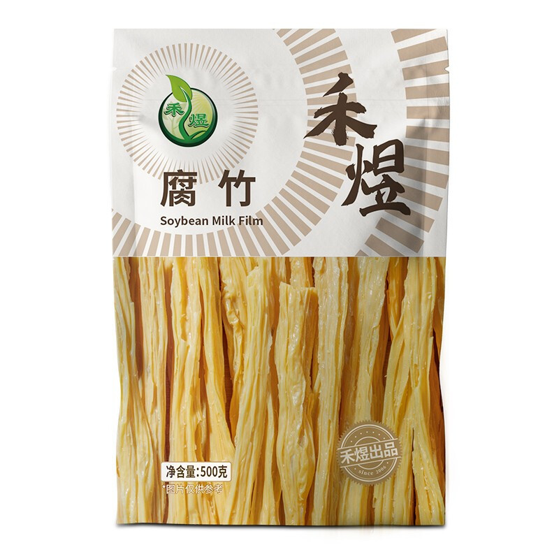 禾煜 福建福州原浆腐竹豆制品 干豆腐皮 油豆皮干火锅凉拌 500g