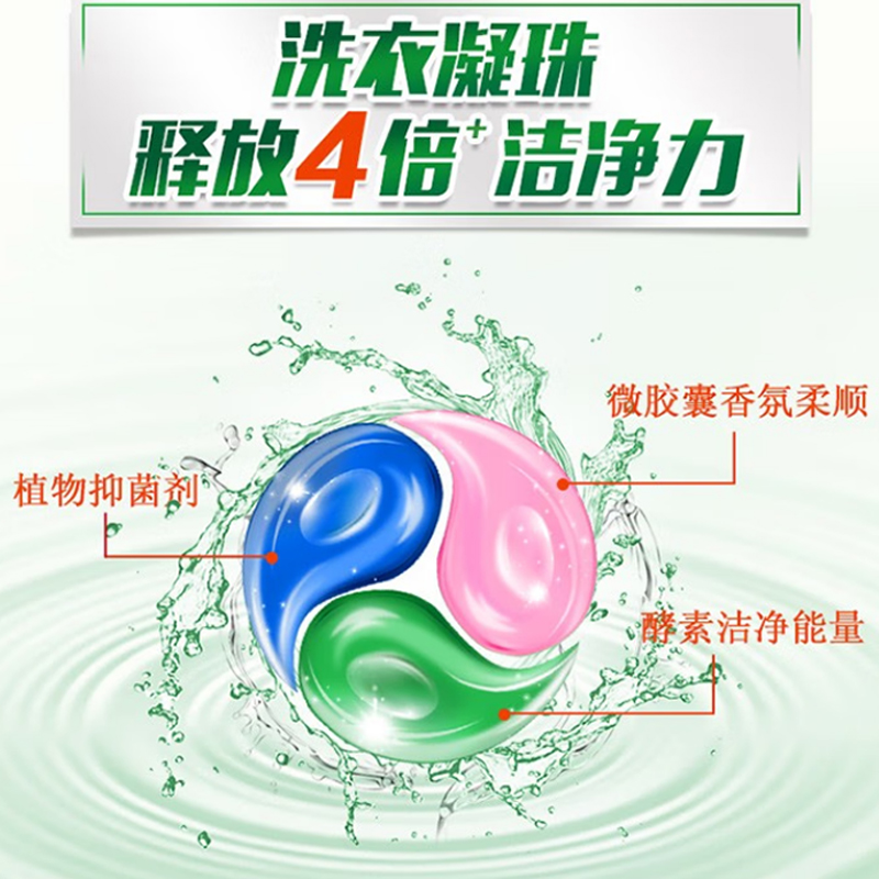 uspick+悠选洗衣凝珠四合一500g无添加深层洁净洁净抑菌洗衣球留香高清大图