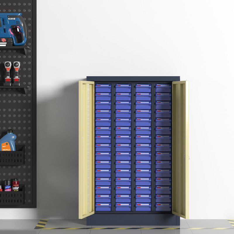 臻远 ZYLJG-W50 零件柜 60抽蓝色带门小号 582*280*917高清大图