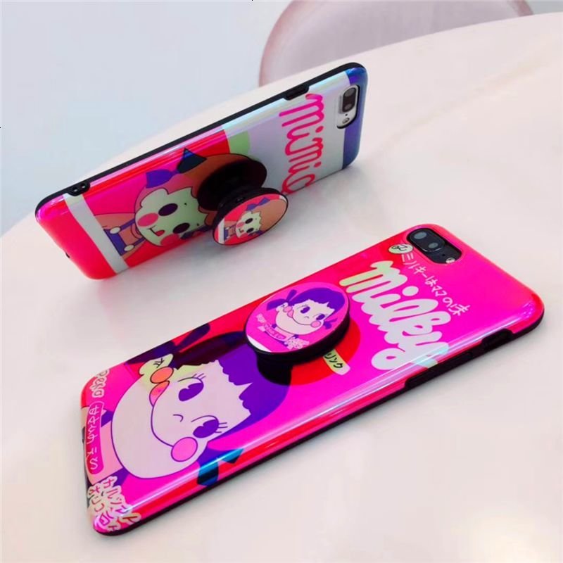 适用牛奶妹oppo R15手机壳蓝光R9S可爱硅胶套R11plus气囊支架日韩