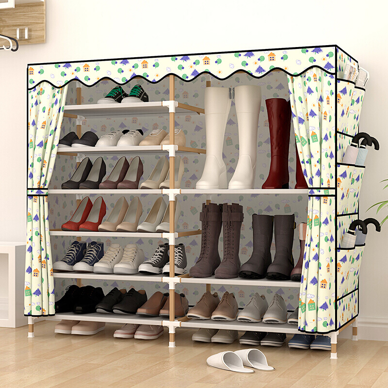 鞋柜鞋架简易家用简约现代经济型实木多层防尘组装塑料多功能宿舍