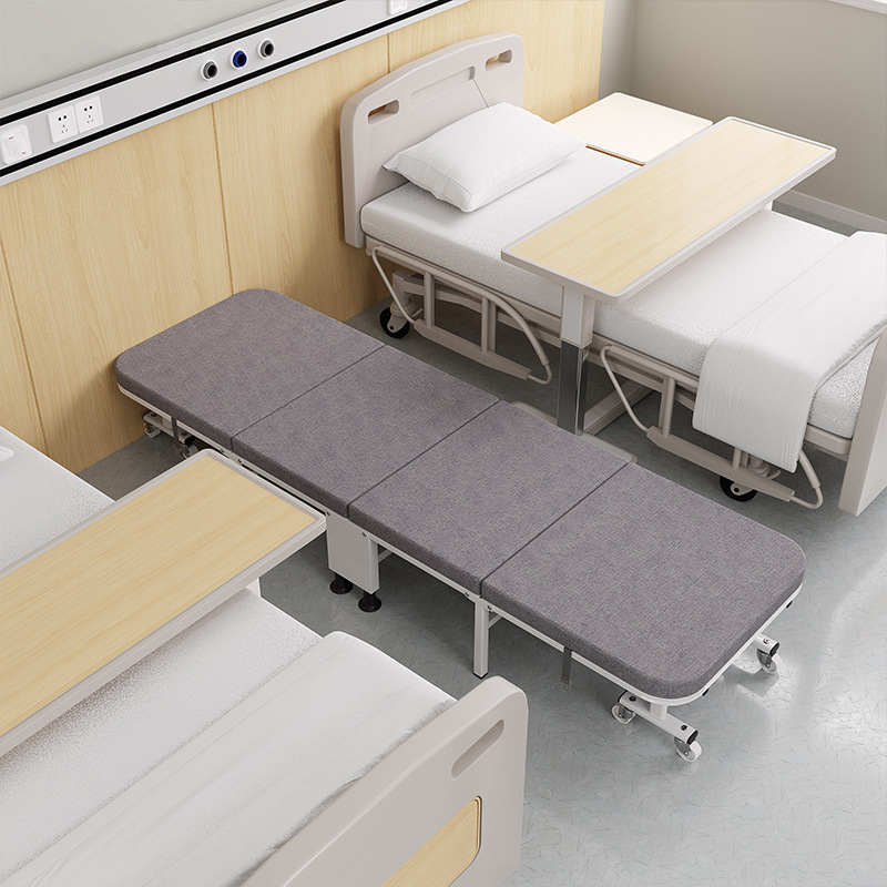 易企采 190*80CM床简易折叠床宿舍办公室午休床便携可移动收纳床公寓折叠床带轮行军床高清大图