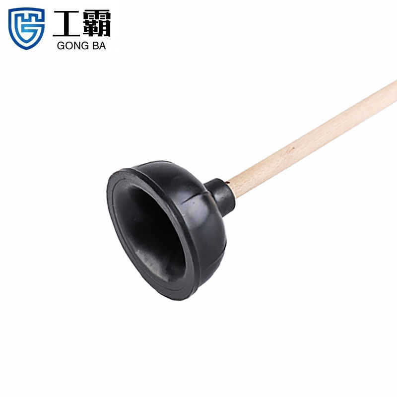 工霸(GONGBA)木柄马桶吸 皮搋子皮揣子 直径14cm 黑色 1个(2个起订)