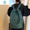 BANGDOU双肩包简约女大学生 休闲慵懒随意风纯色书包通勤旅游柔软大背包