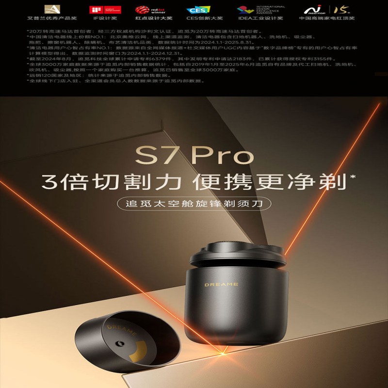 追觅便携旋转3D电动剃须刀DR1100高效静音防刮伤脸部设计高清大图